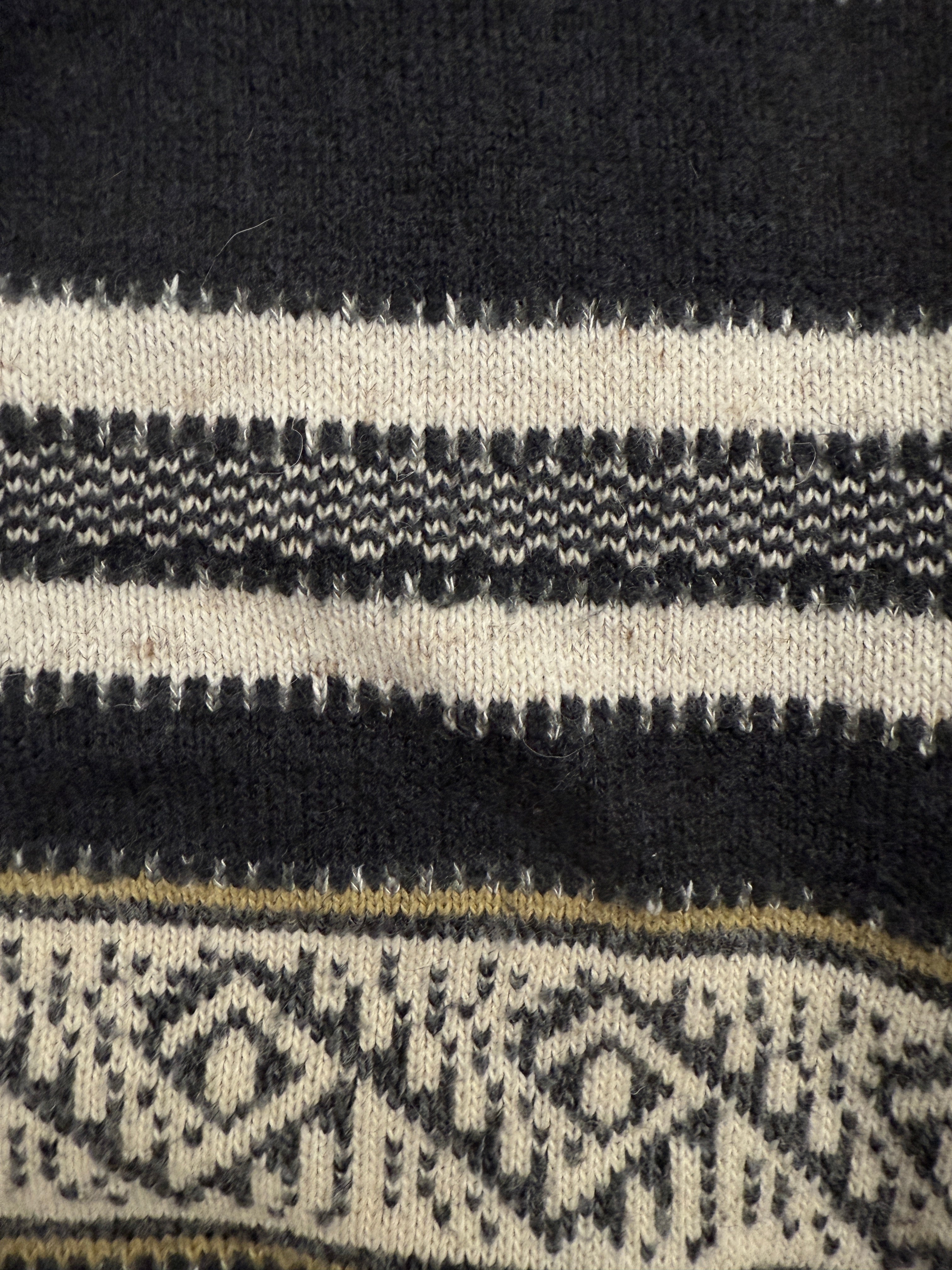 Maglione anni '80 in lana fantasia Norvegese