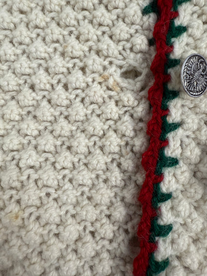 Cardigan austriaco vintage in lana – lavorazione artigianale