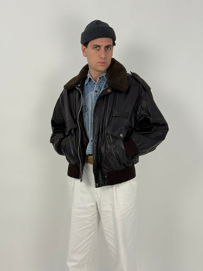 safe-3-aviatore-giacca-in-pelle-marrone