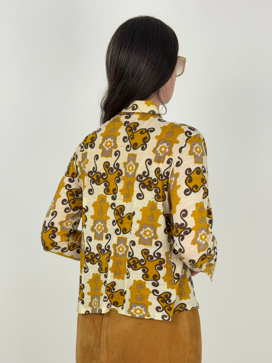 Camicia anni '70 in jersey - Fangovintage