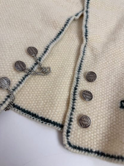 Gilet handmade con ricami e chiusure in metallo