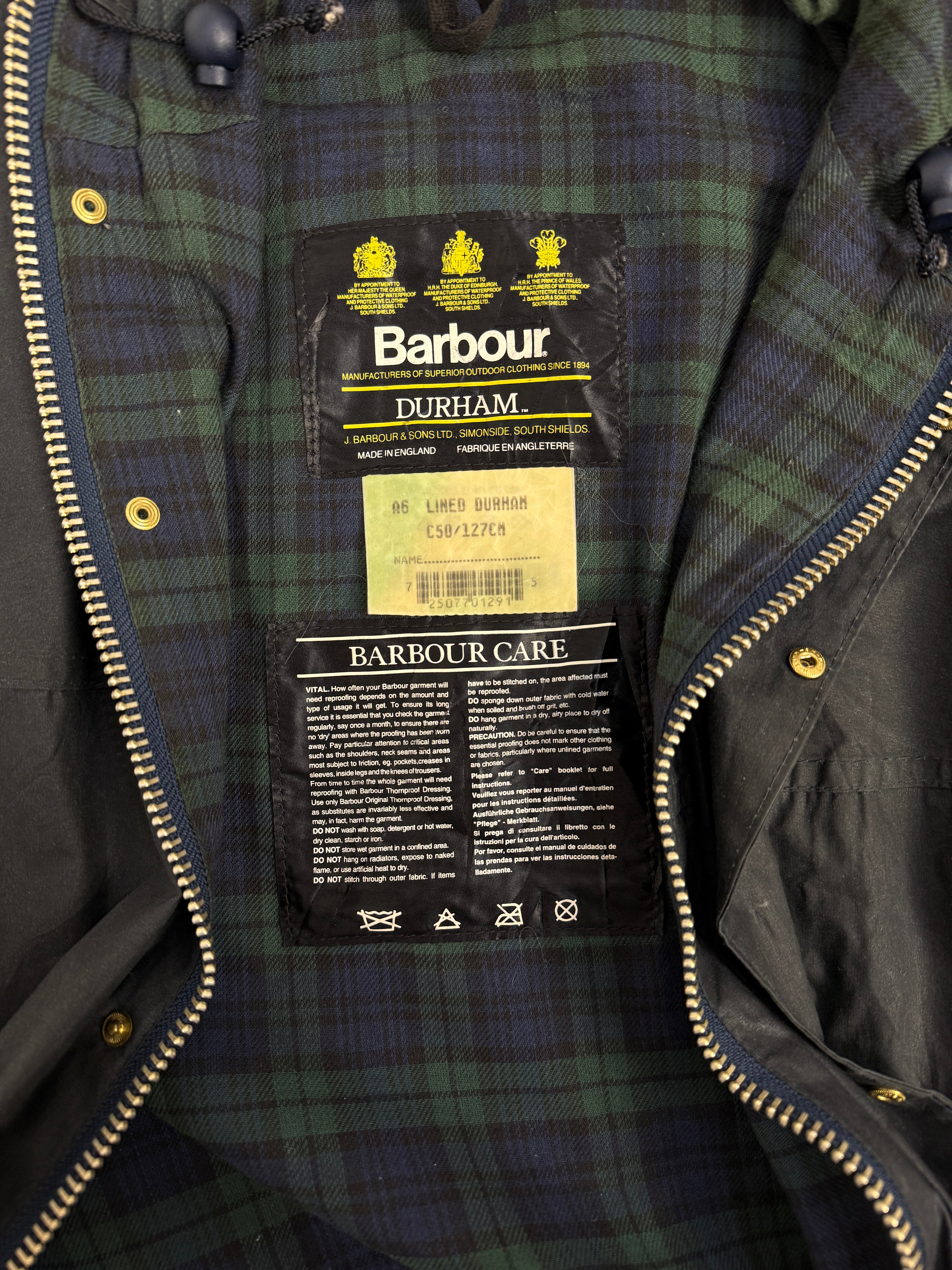 Giacca Barbour Durham C50/127CM - Anni '90