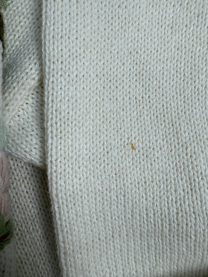 Cardigan con ricami floreali