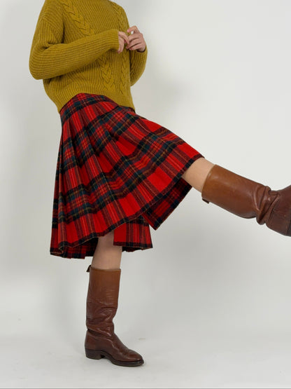 Kilt Scozzese anni '70 in lana mohair