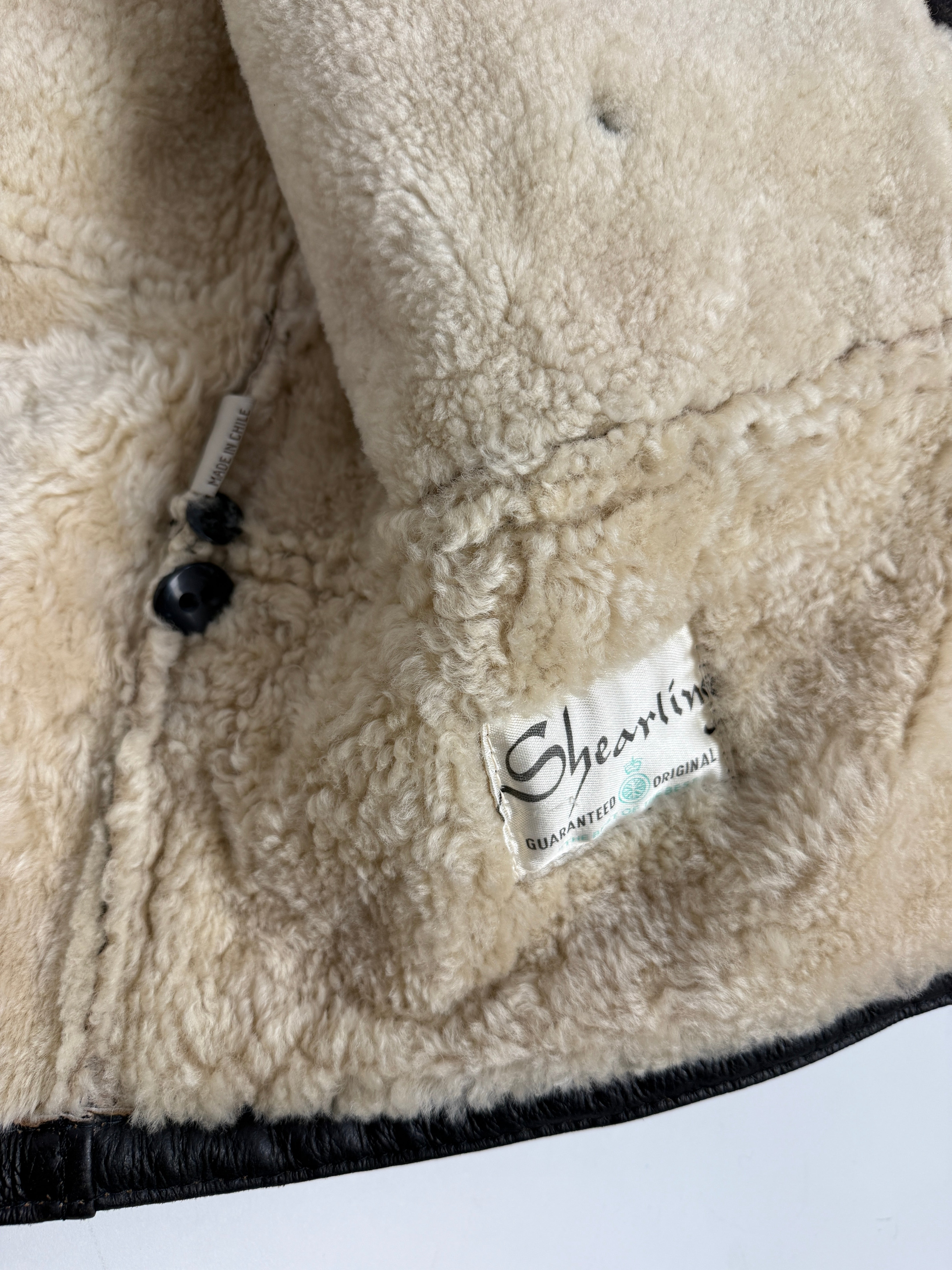 Giacca shearling con interno in montone anni '80