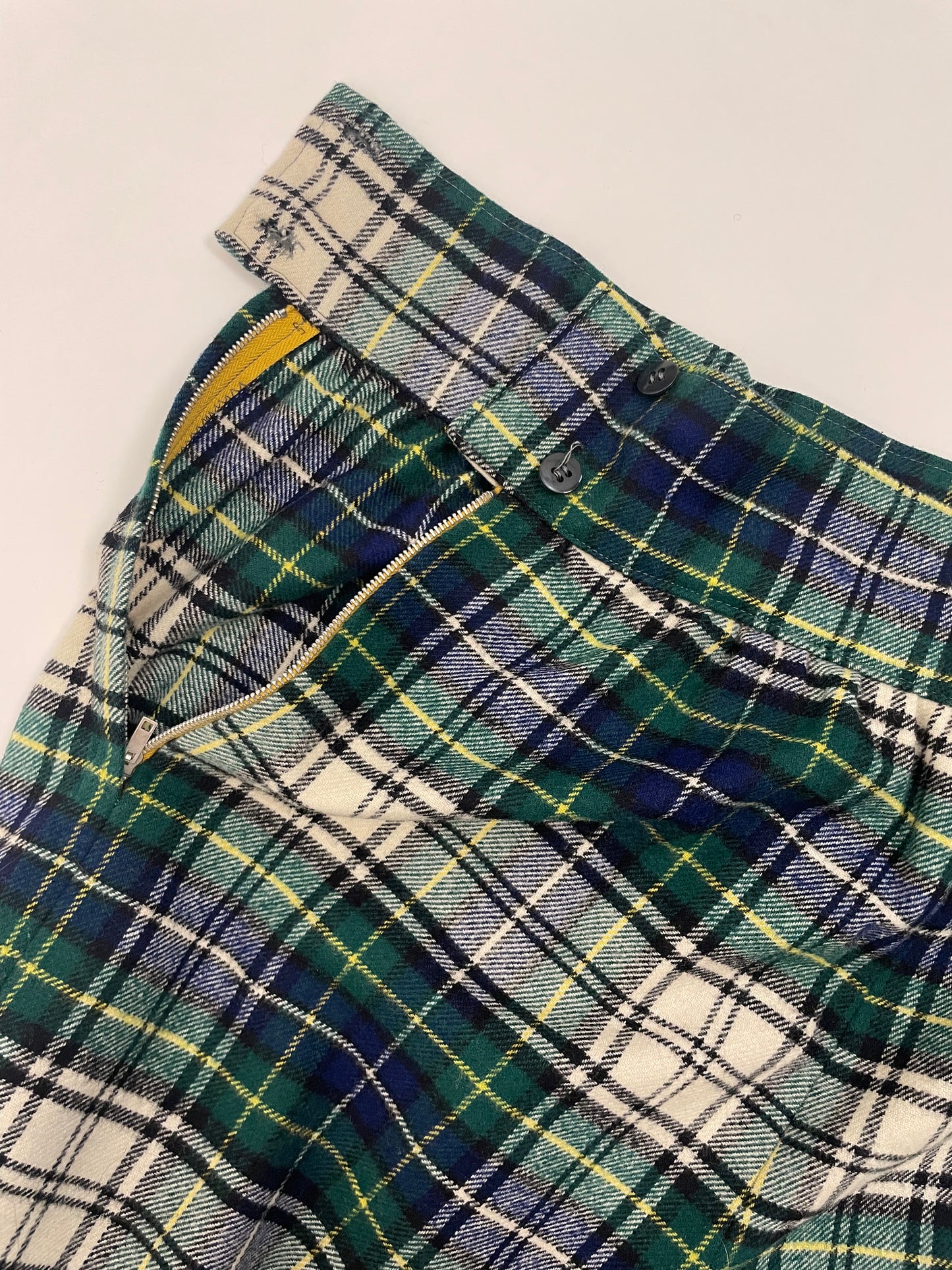 Pantaloni anni '70 in lana tartan