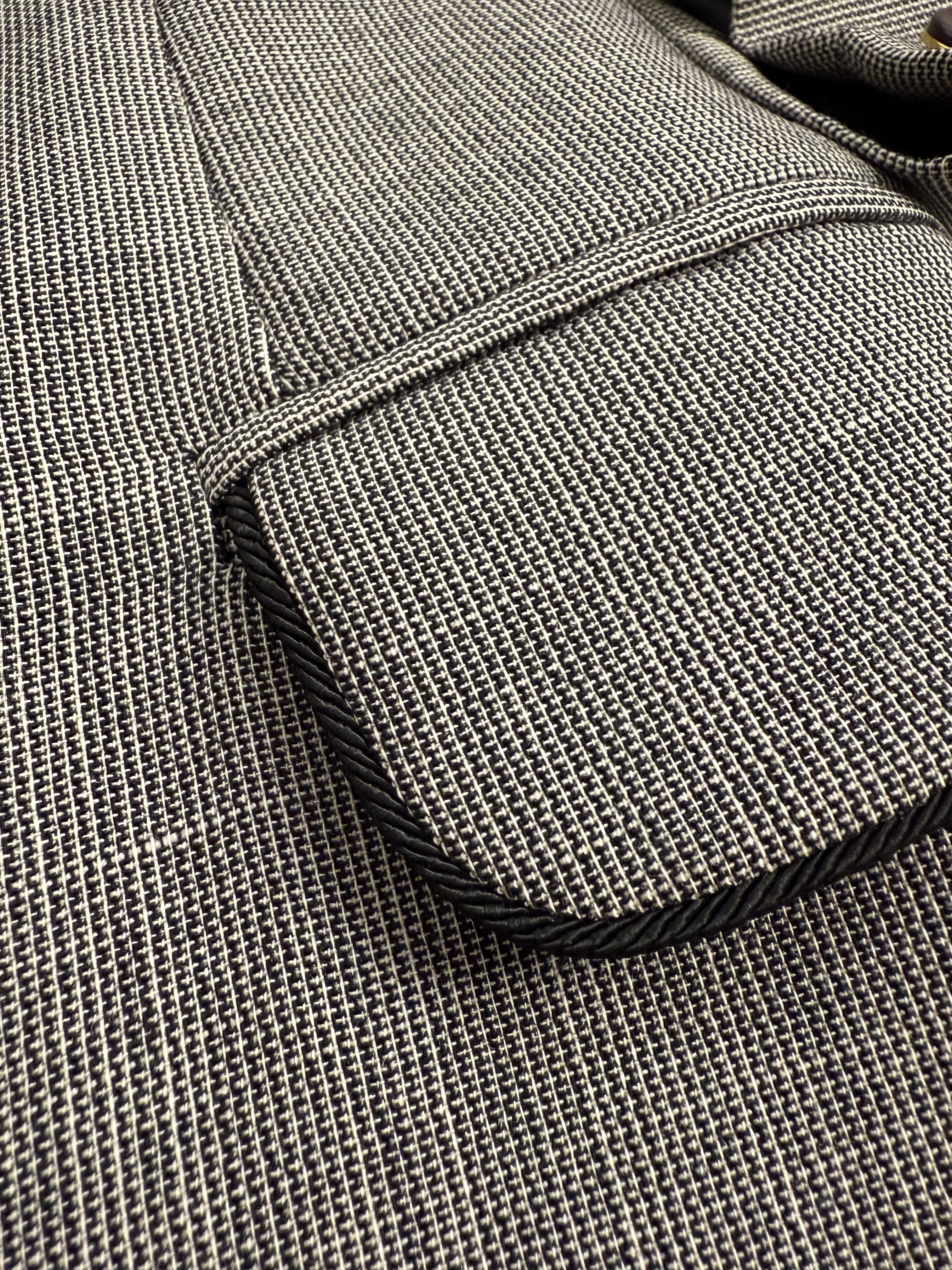 Giacca Steinbock in lana micro-check