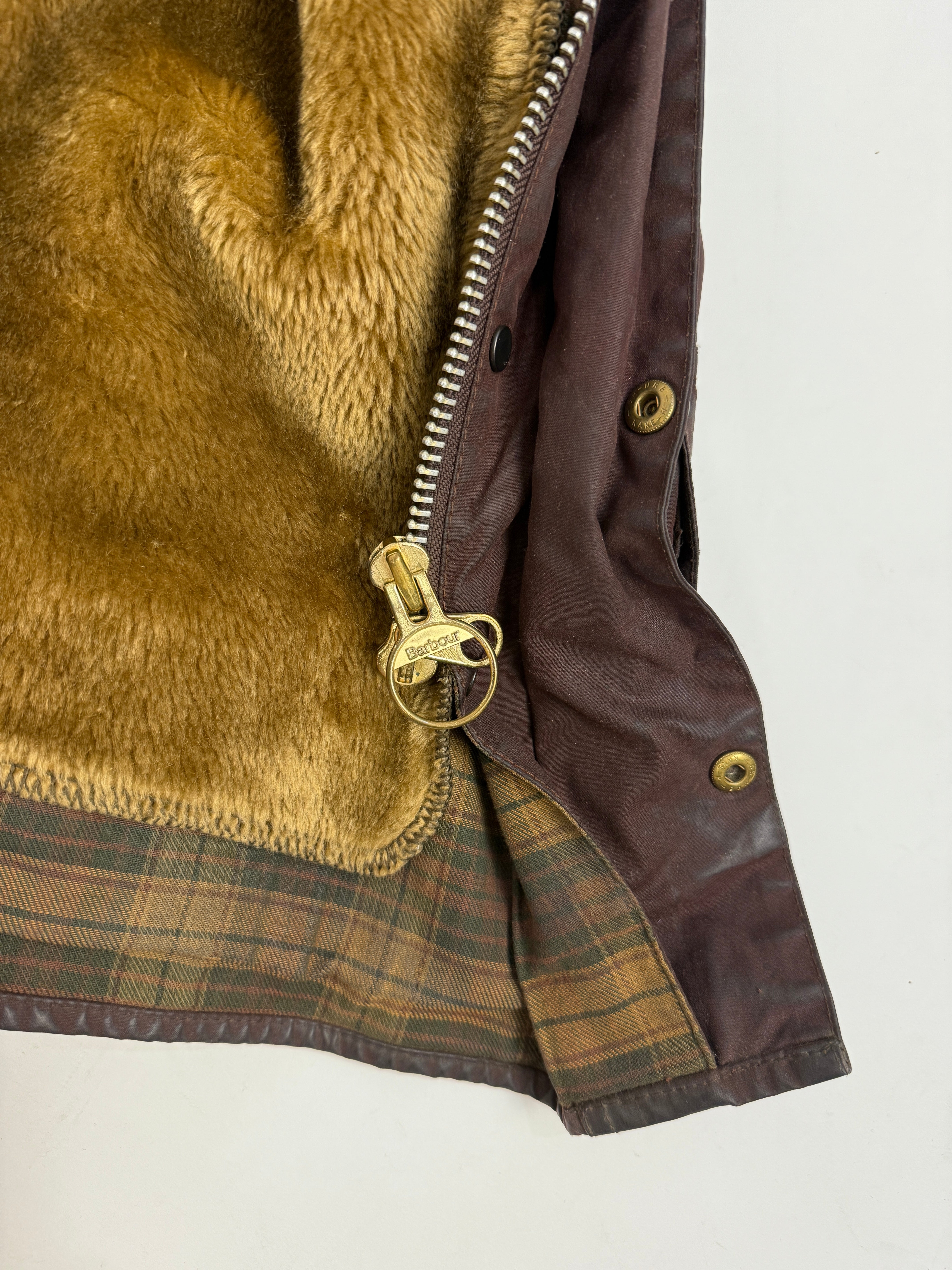 Barbour Beaufort anni '90 con pelliccia interna - C40/102 CM