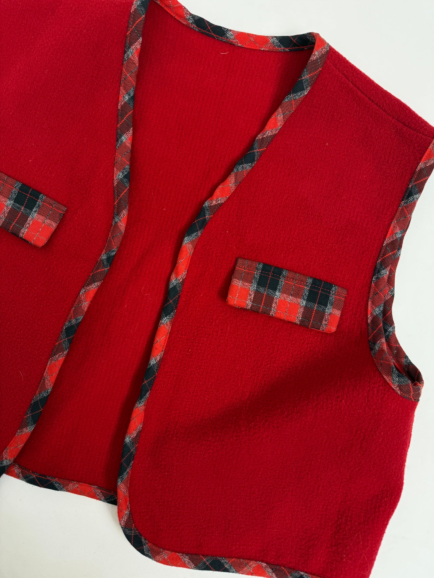 Gilet vintage con profili scozzesi