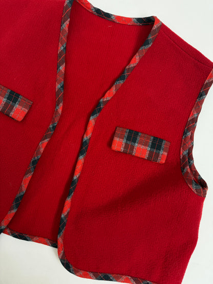 Gilet vintage con profili scozzesi