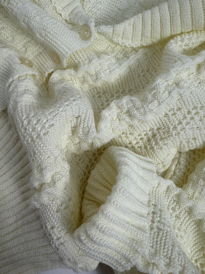 Cardigan vintage in lana lavorata a maglia