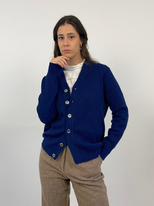 cardigan-vintage-in-lana-blu