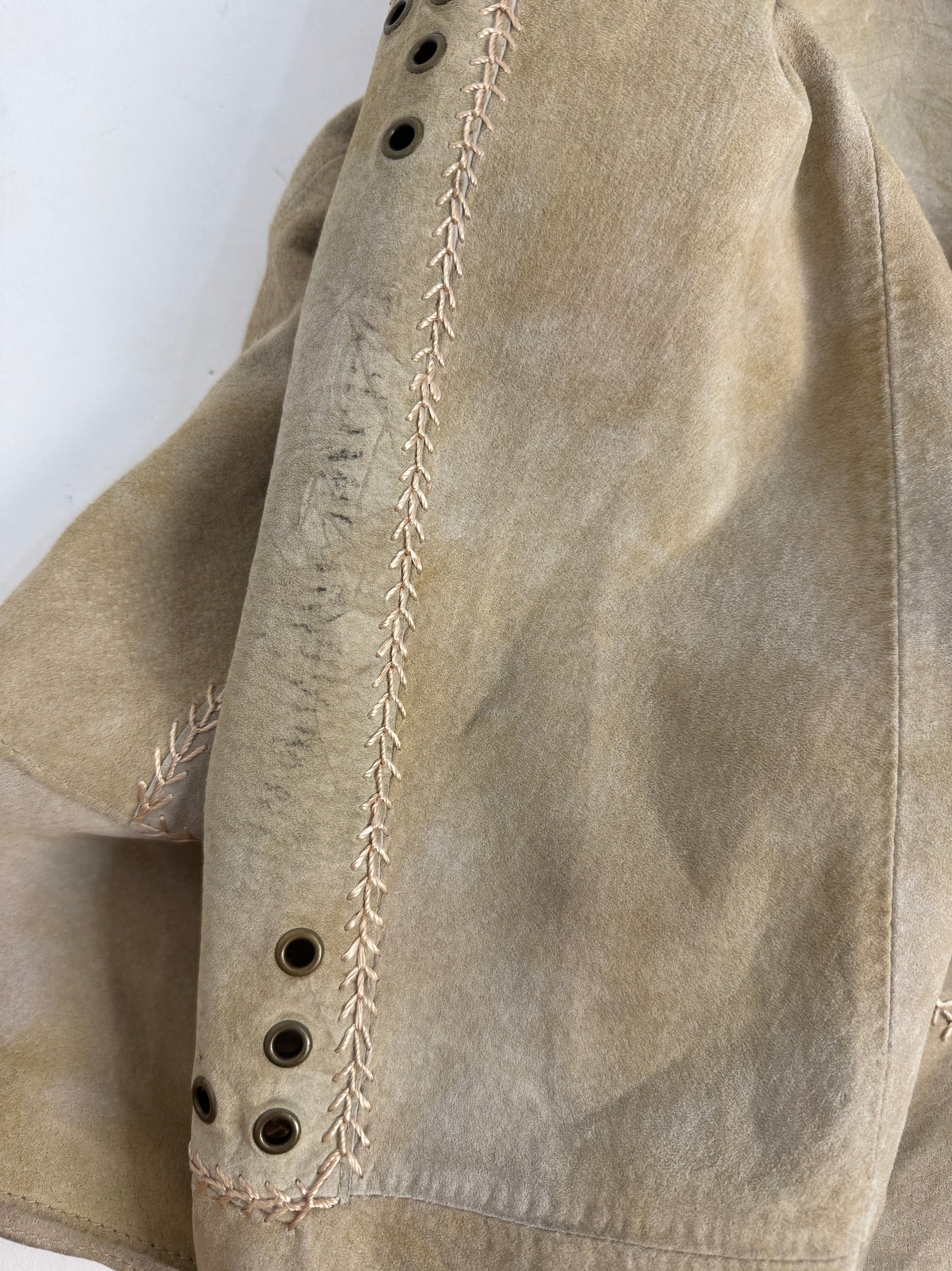 Giacca in camoscio beige anni ’90