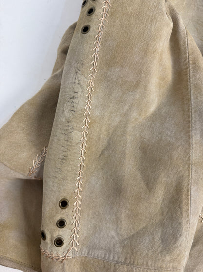 Giacca in camoscio beige anni ’90