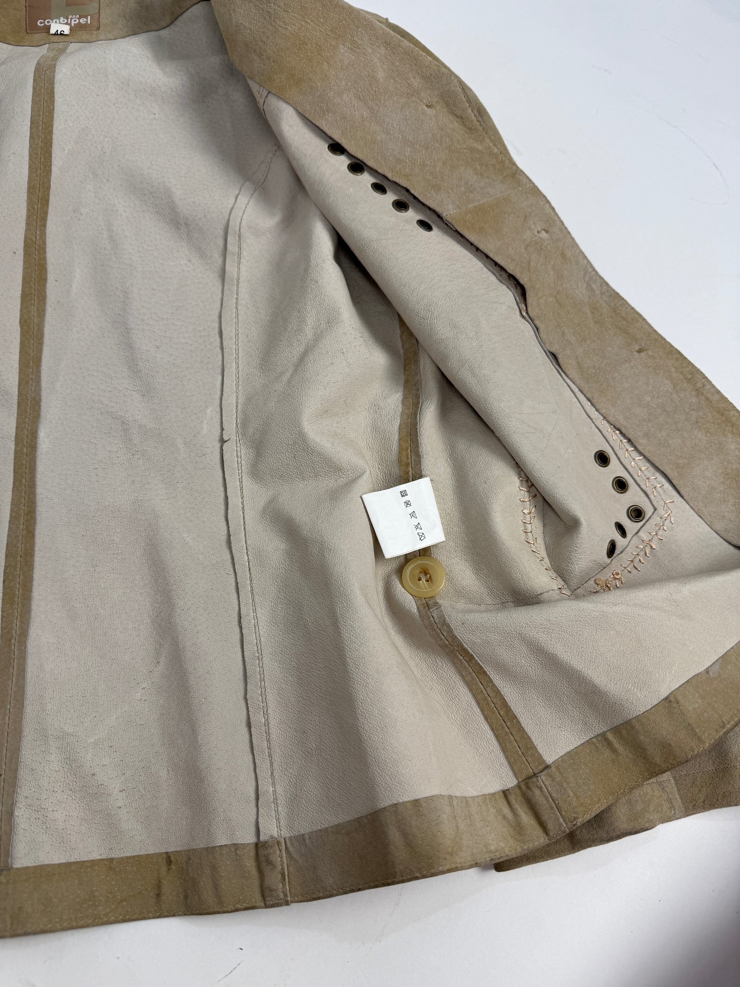 Giacca in camoscio beige anni ’90