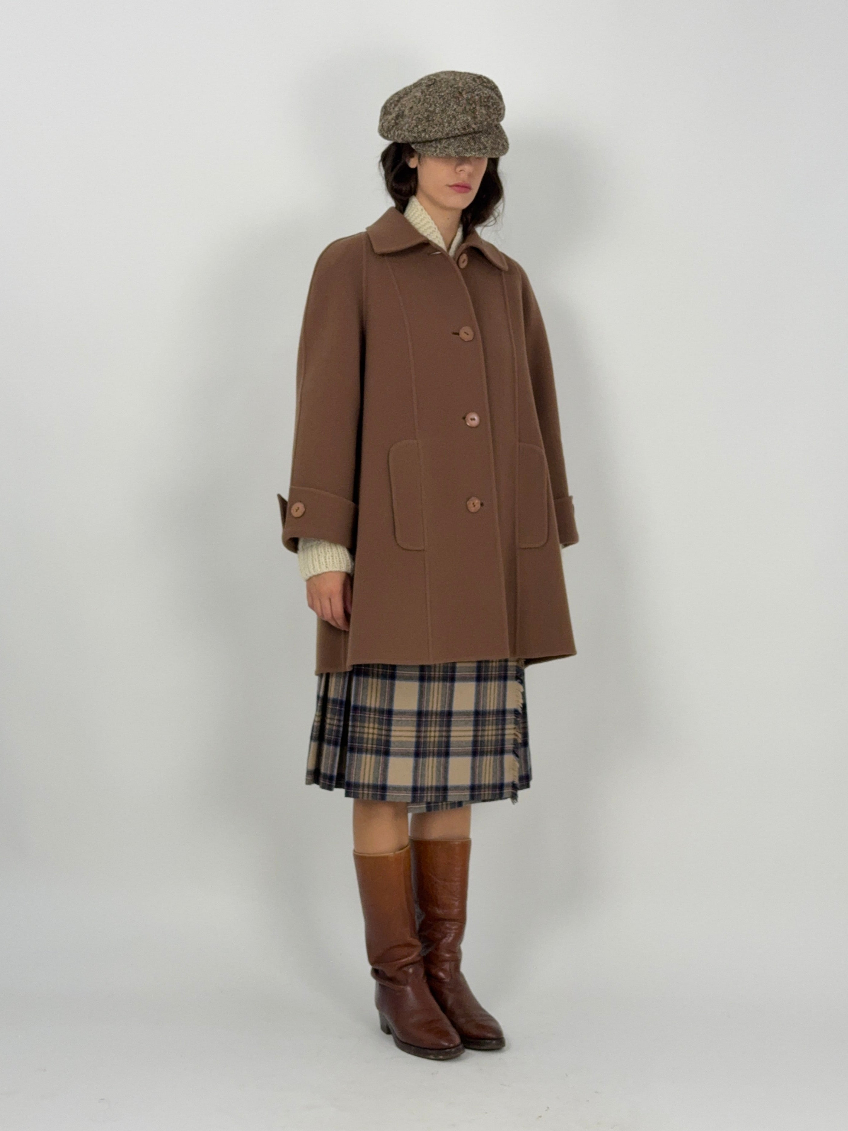 Cappotto Cammello in Lana anni '70
