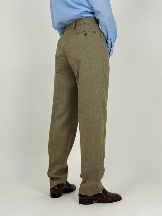 Pantaloni in lana rigata anni '80/'90