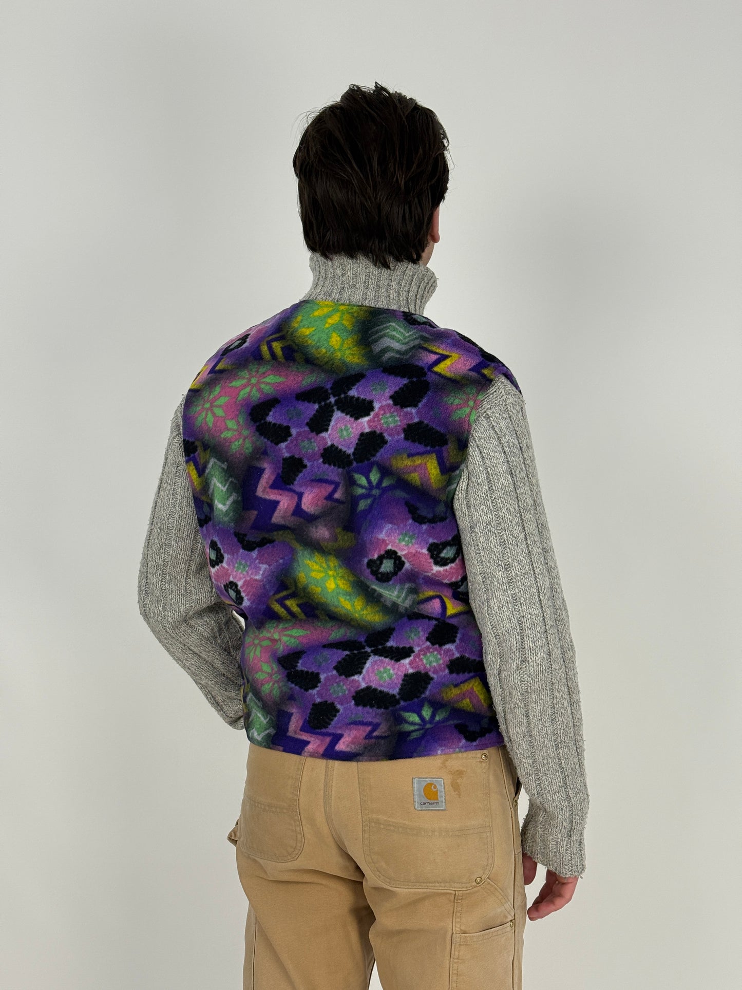 Gilet pile anni '90 - fodera trapuntata