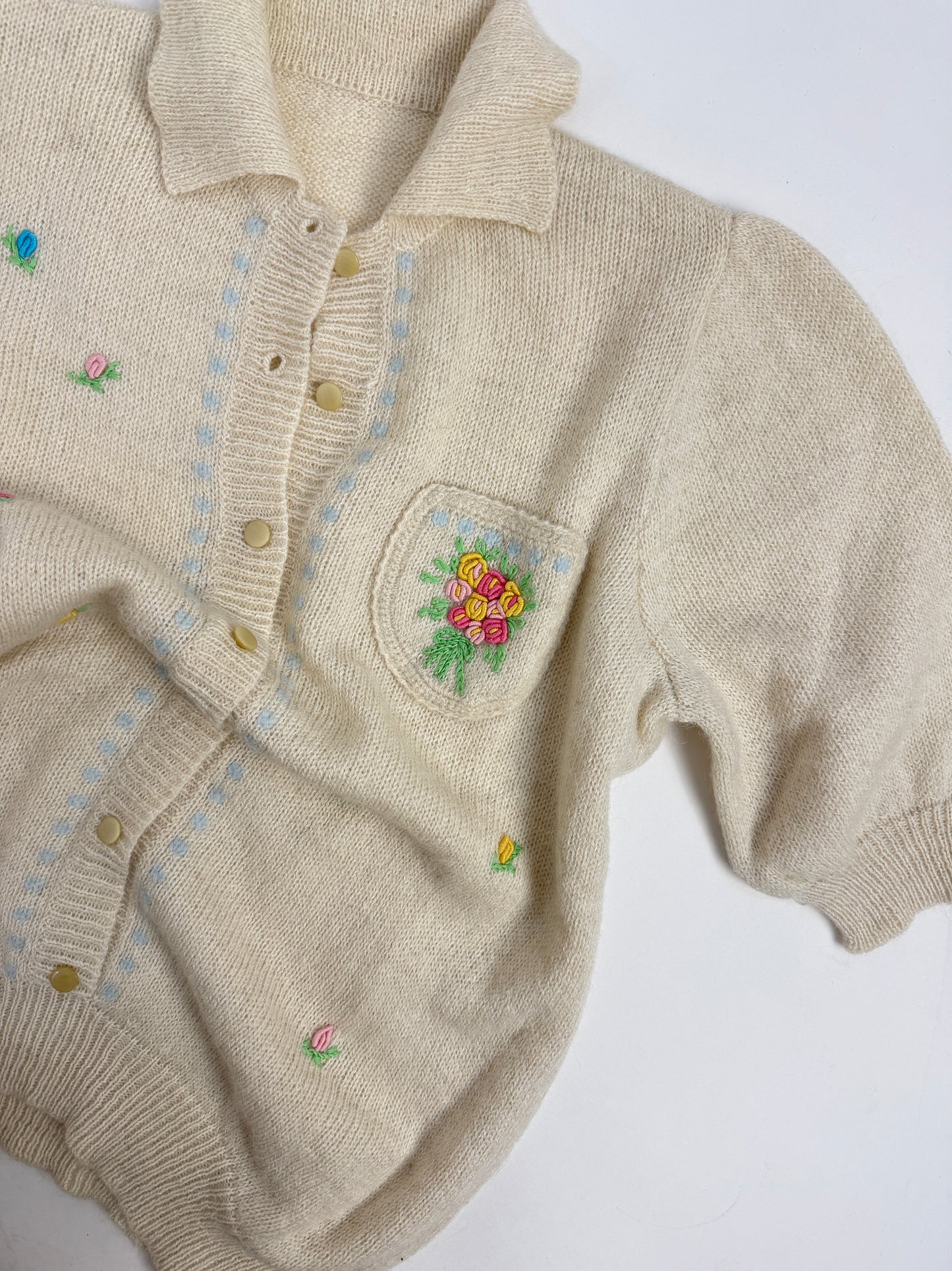 Maglioncino anni ’70 con ricami - fatto a mano