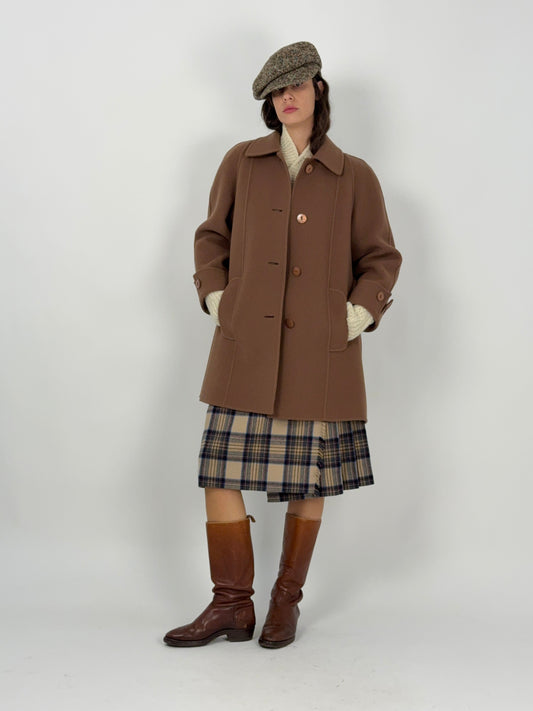 Cappotto Cammello in Lana anni '70