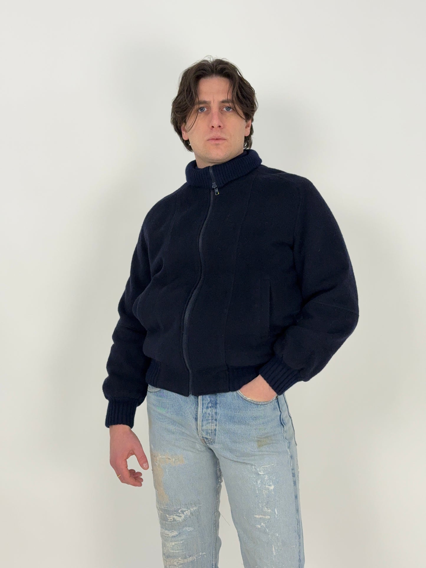 Giacca Breco’s in lana con interno teddy anni '70