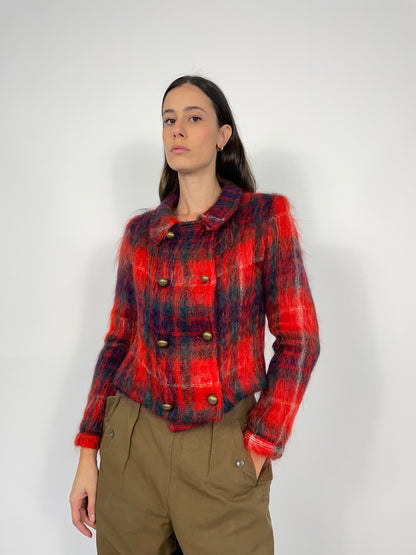 giacca-cropped-in-lana-tartan-da-donna-colore-rosso