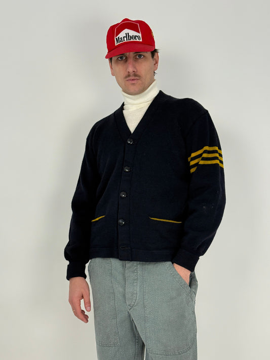 Cardigan Dehen Anni ’50 in Lana Worsted – Original American Knitwear