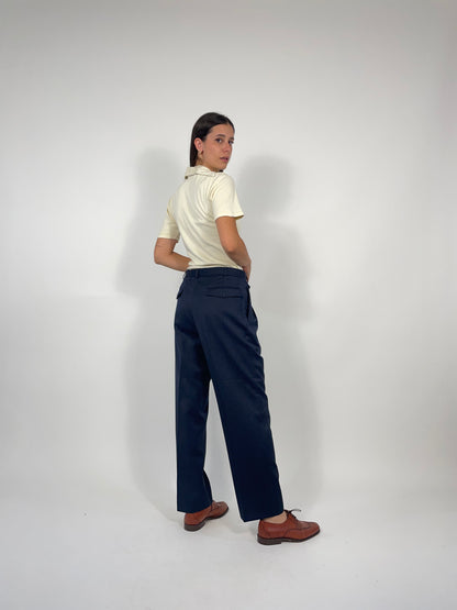 Pantaloni vintage in pura lana