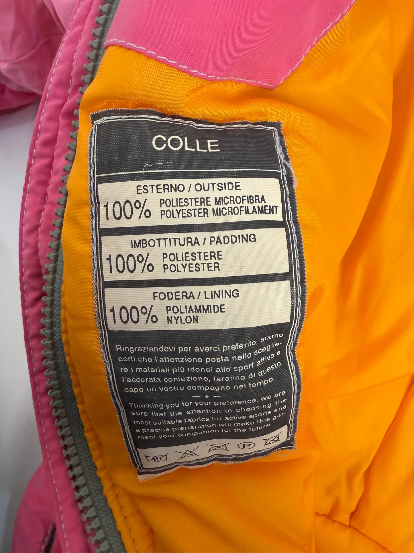 Tuta da sci Colle anni ’80/’90