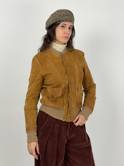 Giacca vintage scamosciata