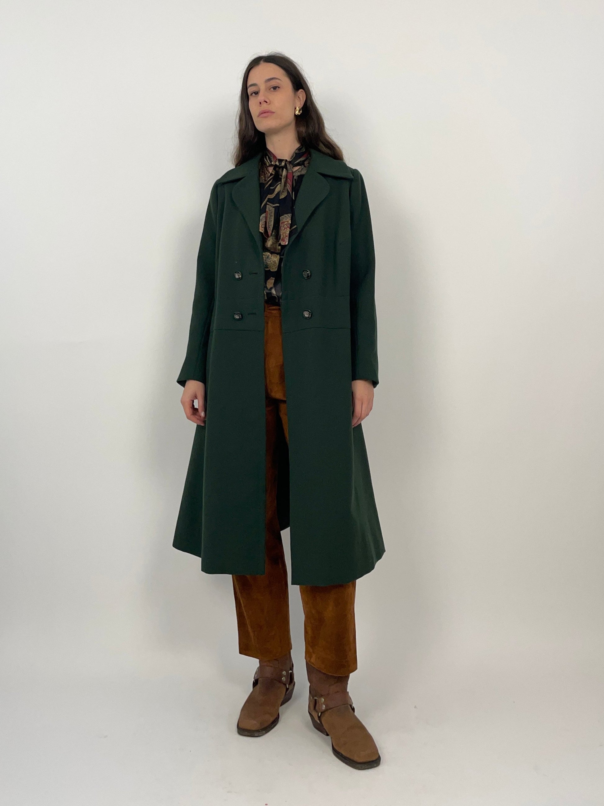 cappotto-lungo-sartoriale-vintage-da-donna-verde-bosco