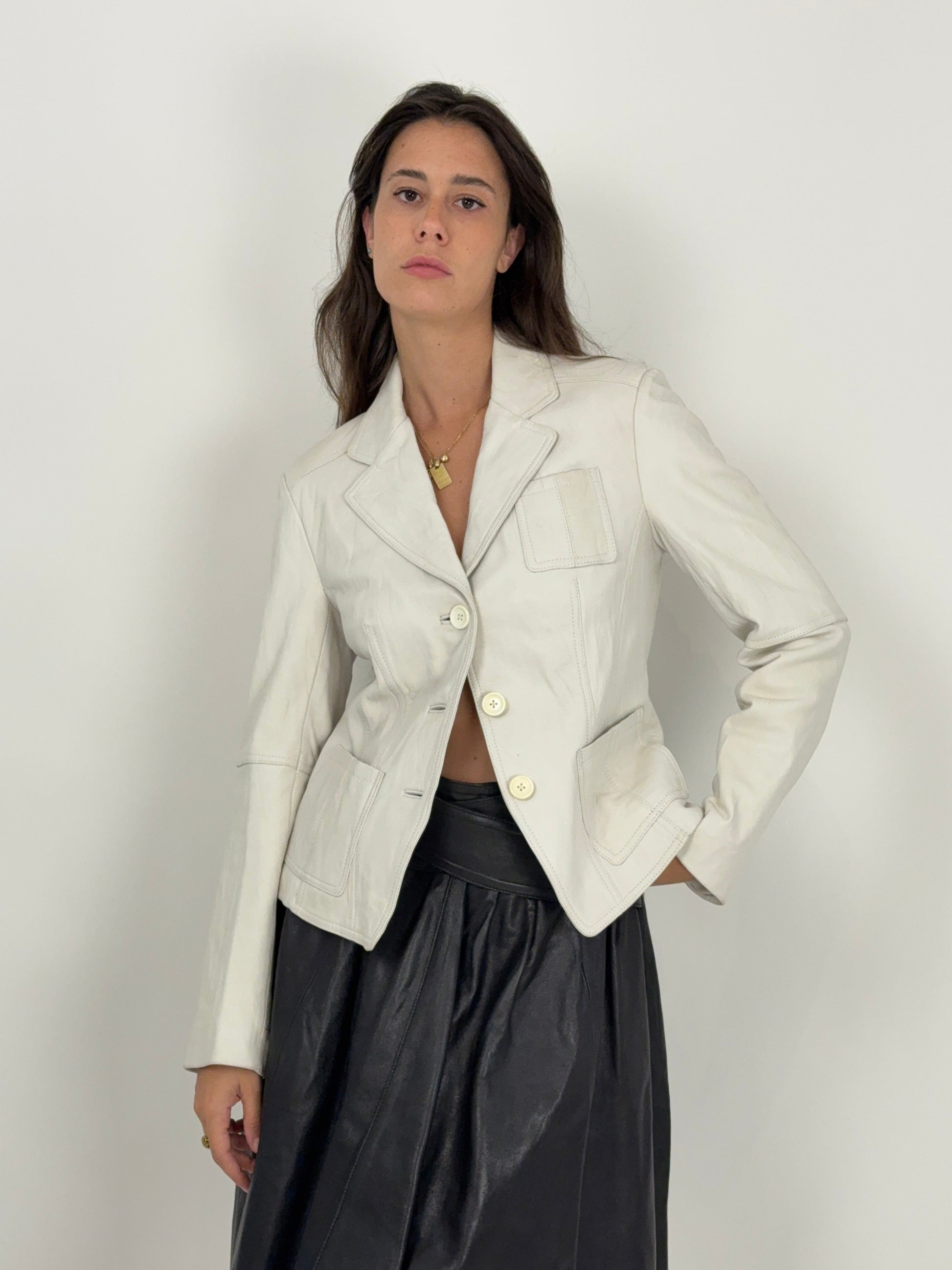 giacca-in-vera-pelle-bianca-vintage-da-donna