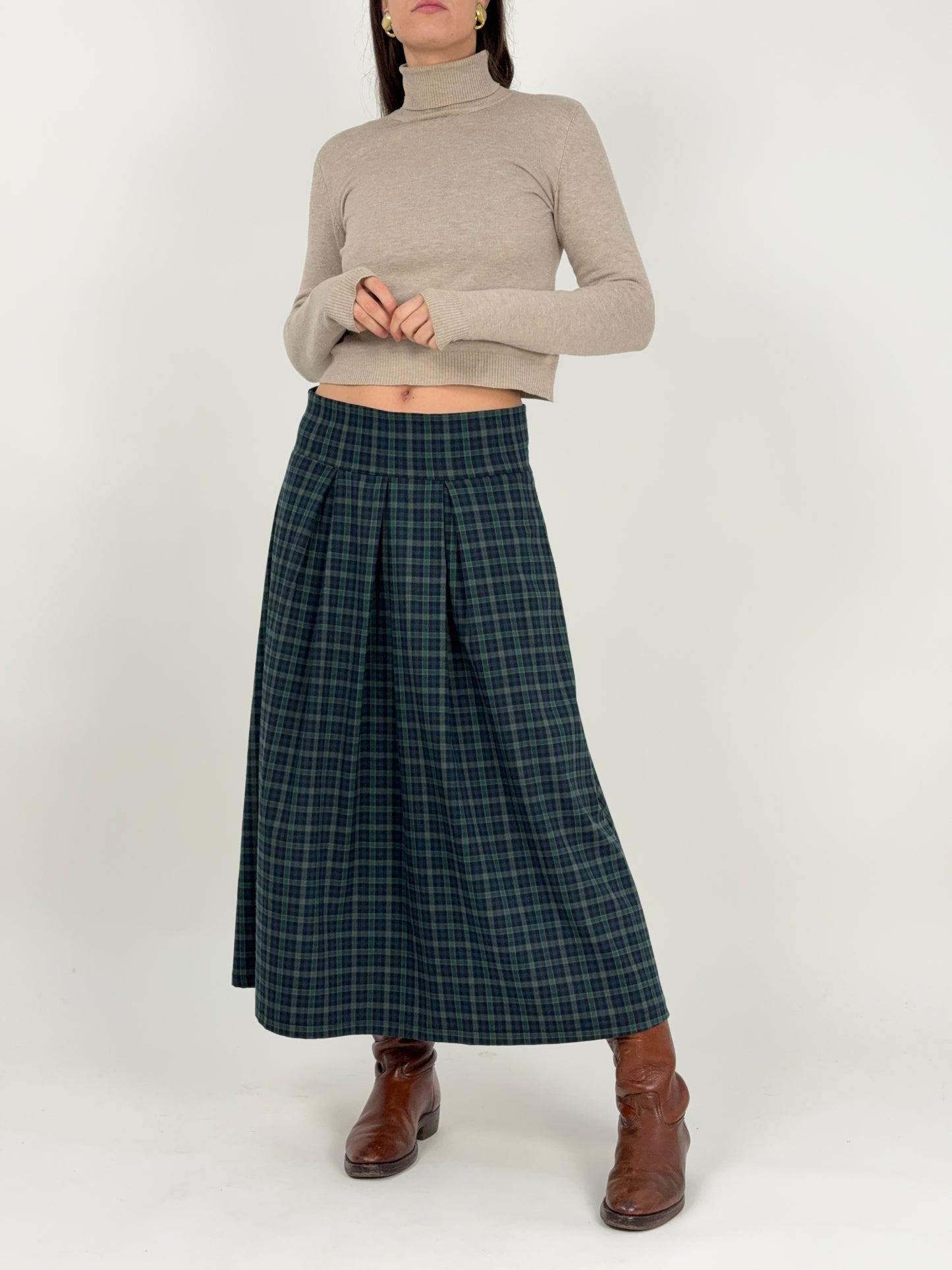 Gonna lunga tartan anni ’80