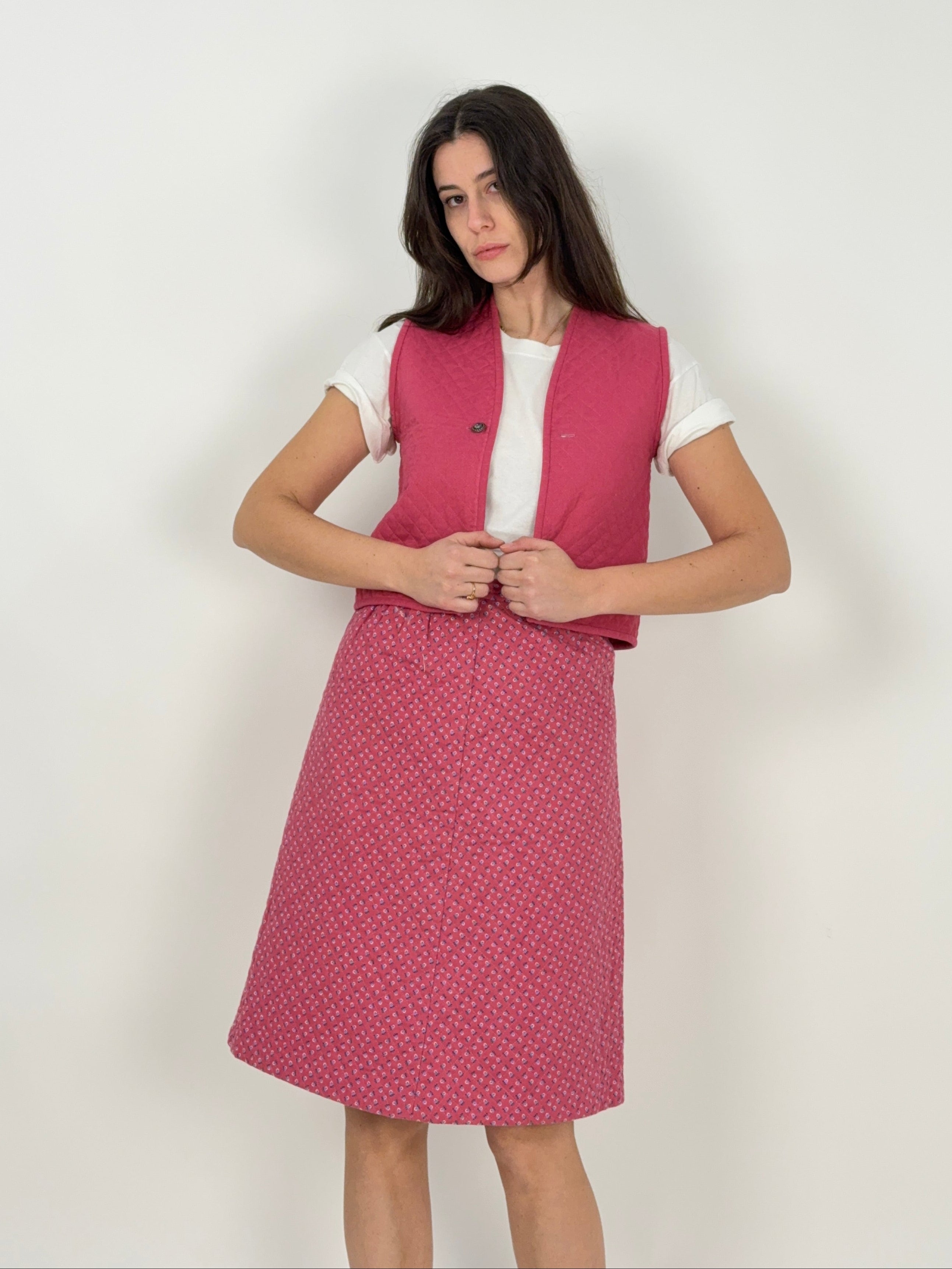 Completo vintage sartoriale fantasia floreale –  Trapuntato