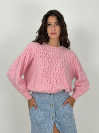 Maglione con perline ricamate anni '80