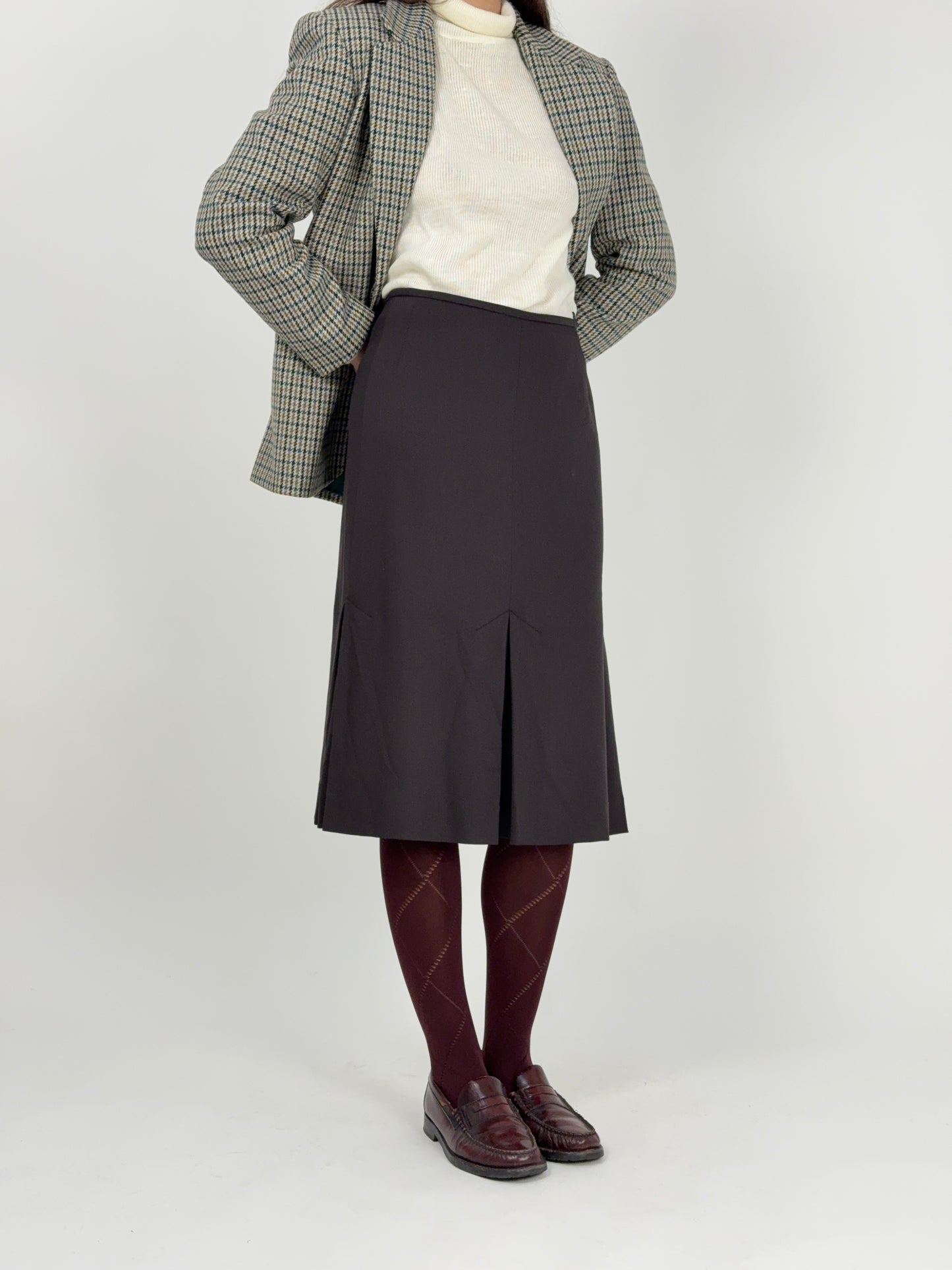 Gonna midi con Pieghe Frontali anni ’90