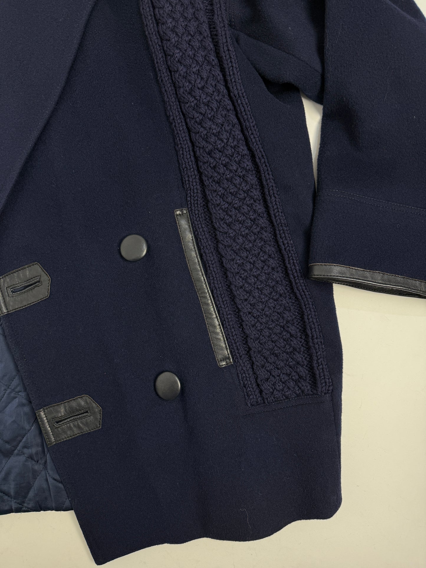 Cappotto doppiopetto in lana anni '80