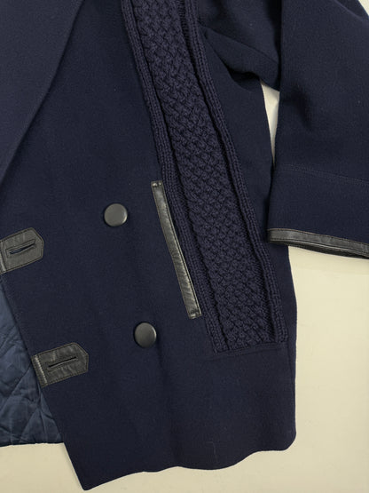 Cappotto doppiopetto in lana anni '80