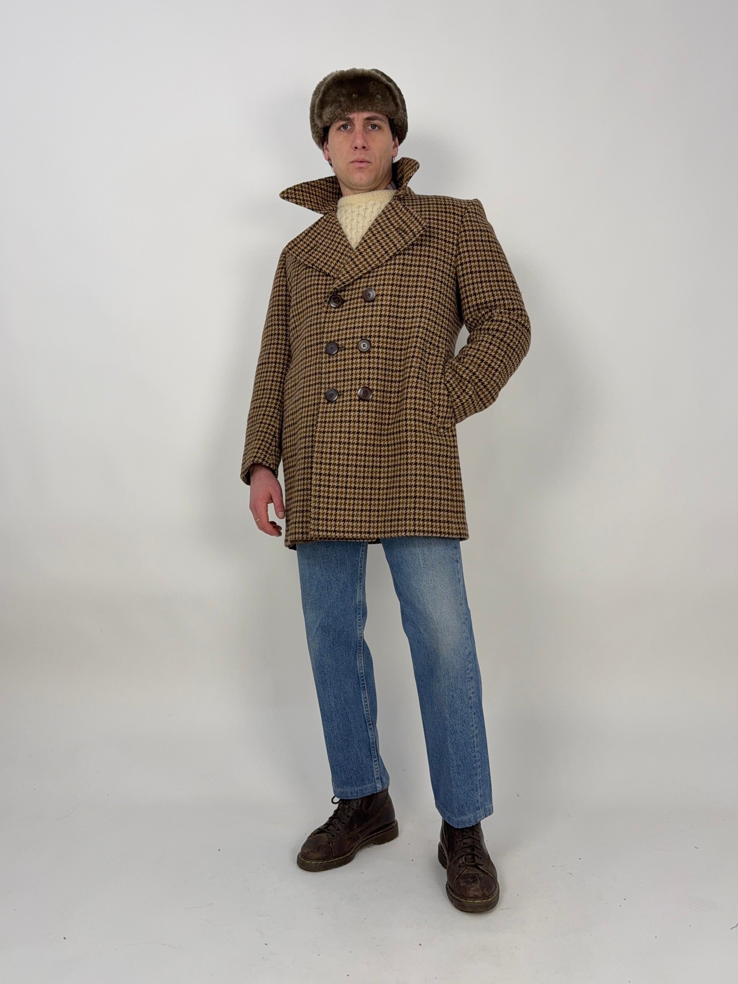 cappotto-corto-sartoriale-in-lana-pied-de-poule-marrone-anni-70-da-uomo