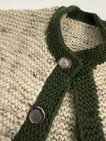 Cardigan fatto a mano in pura lana