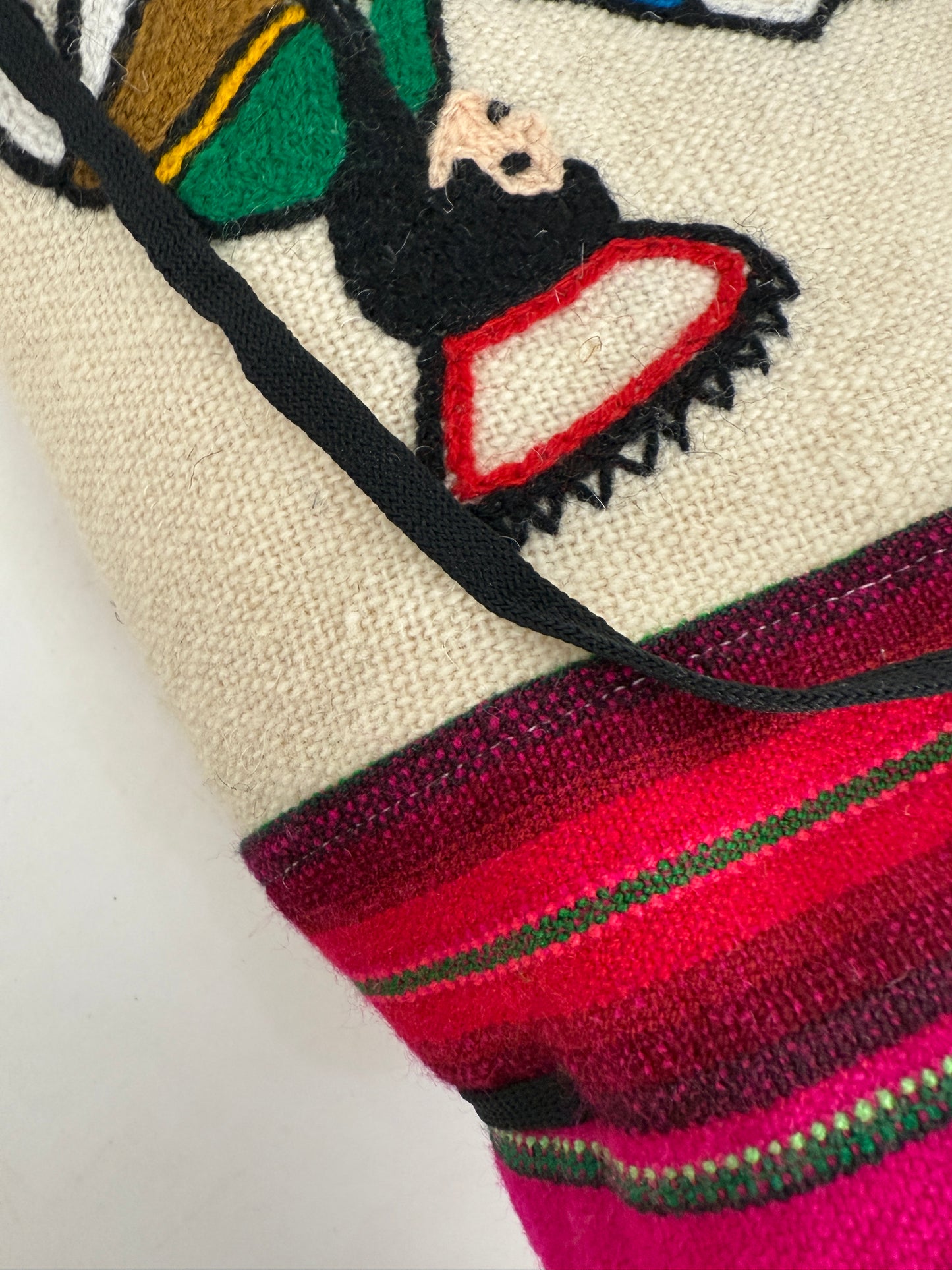 Zaino in lana ricamata – Modello Andino Artigianale