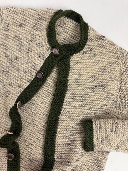 Cardigan fatto a mano in pura lana