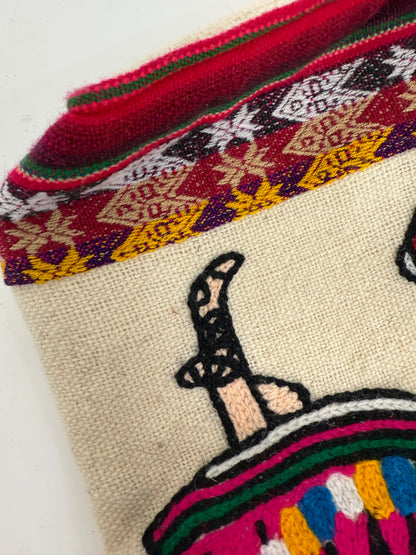 Zaino in lana ricamata – Modello Andino Artigianale