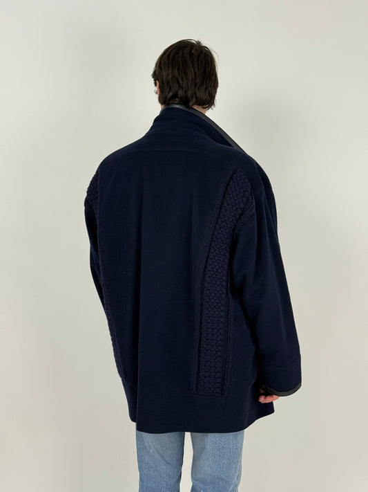 Cappotto doppiopetto in lana anni '80