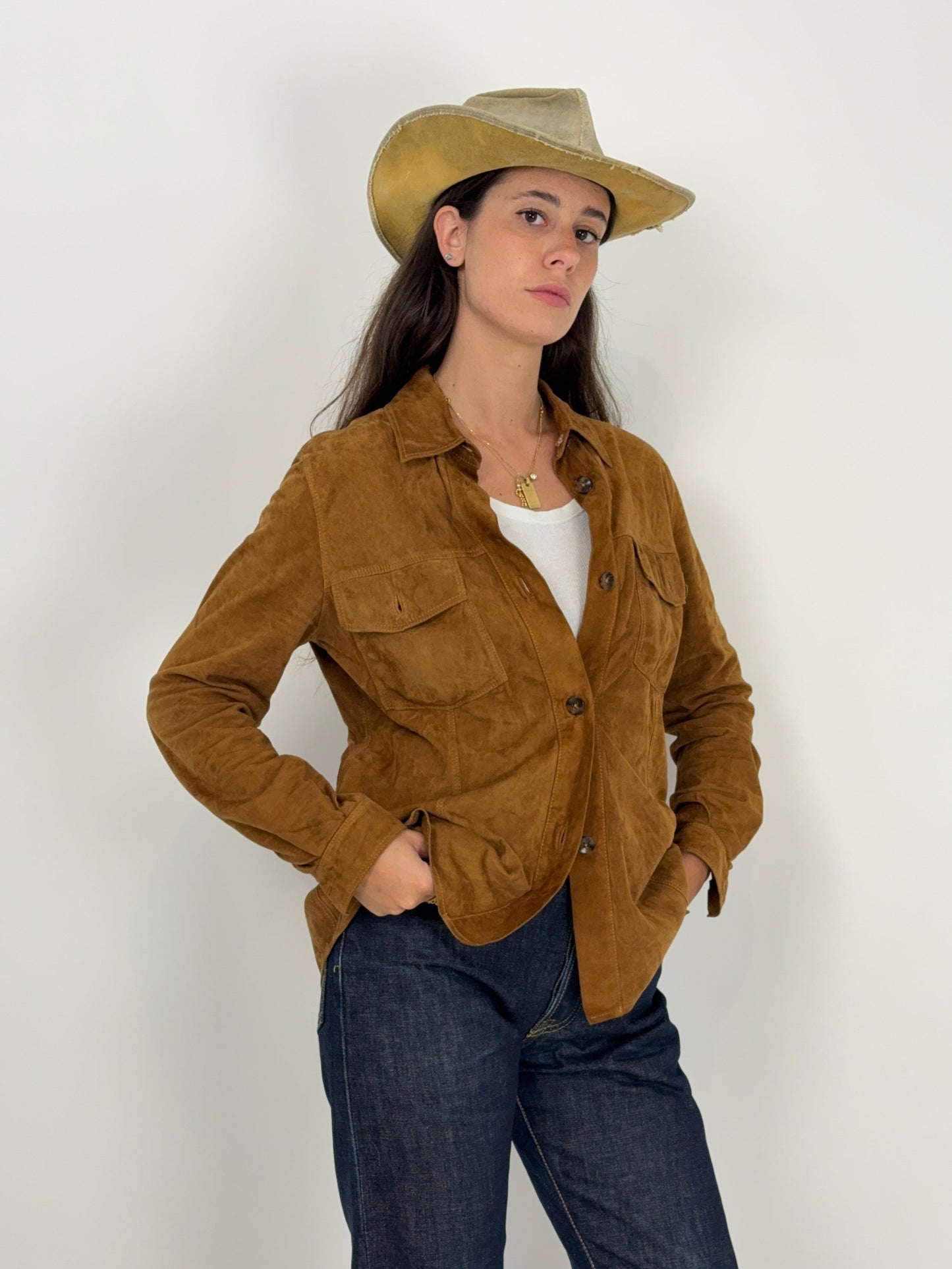 Camicia in camoscio vintage