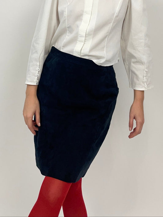 minigonna-in-camoscio-blu-vintage