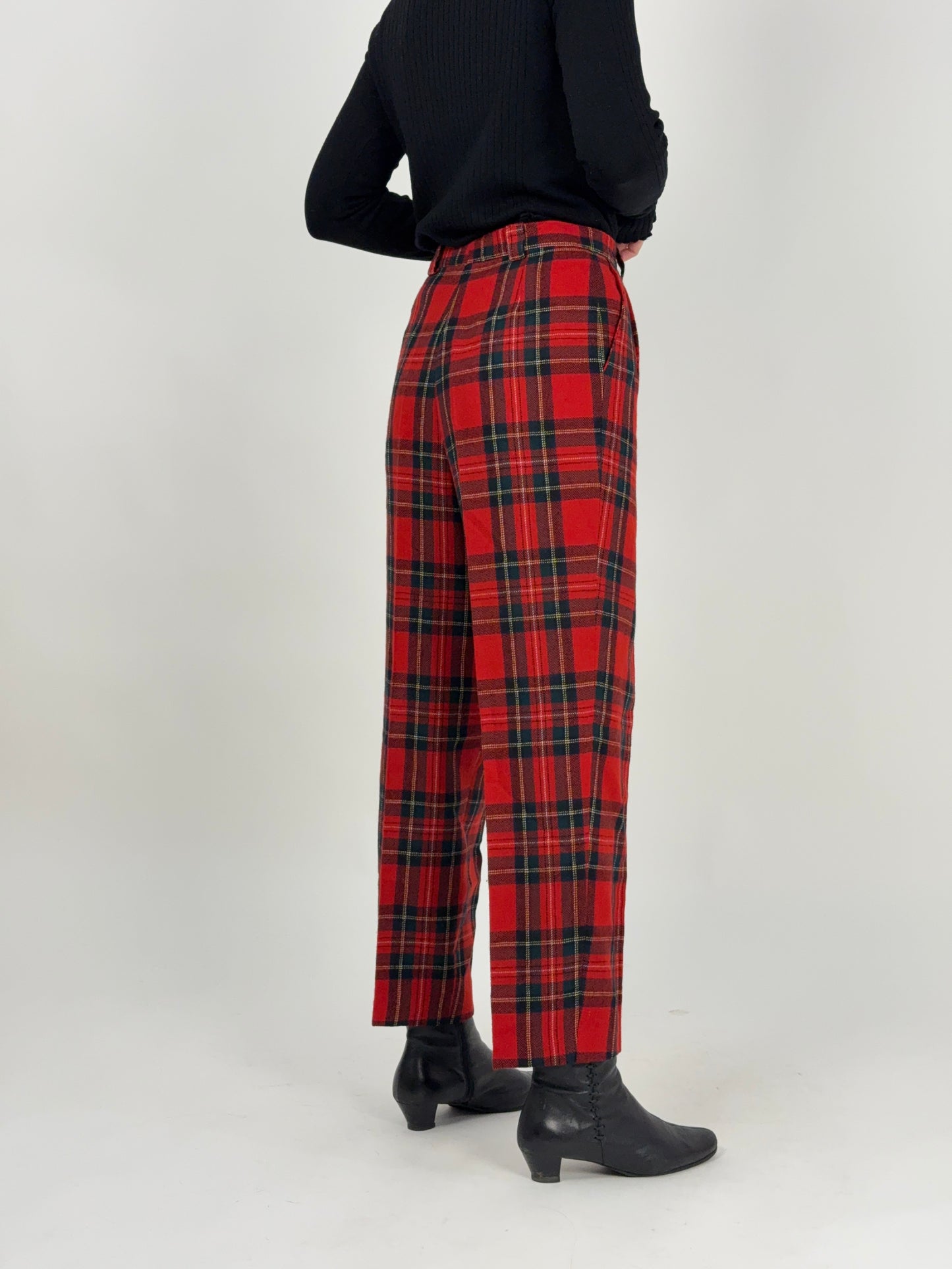 Pantaloni in lana tartan anni ’70