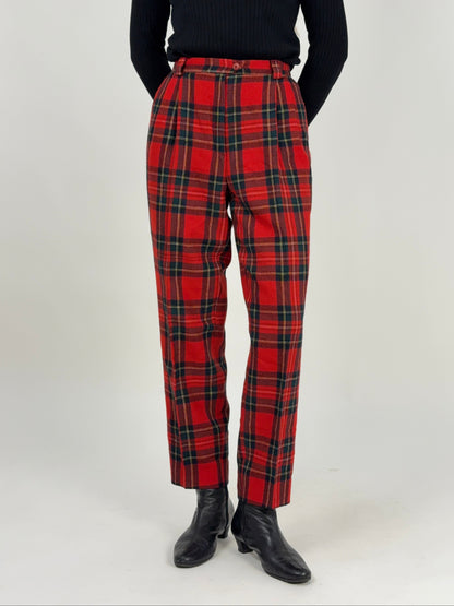 pantaloni-vintage-da-donna-tartan-rossi-anni-70-in-pura-lana-vergine