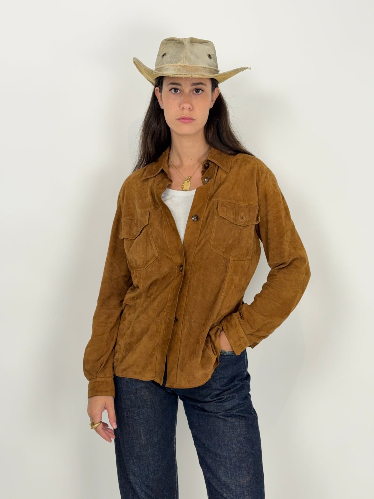 Camicia in camoscio vintage