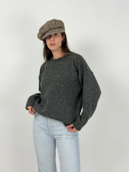 Maglione Carraig Donn Irlandese in Lana Tweed anni ’80